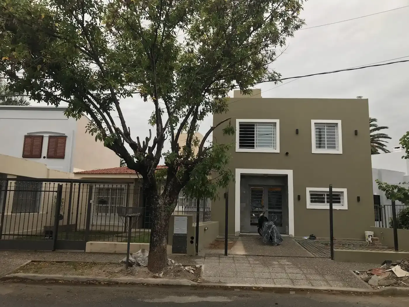 Fachada del dúplex terminado