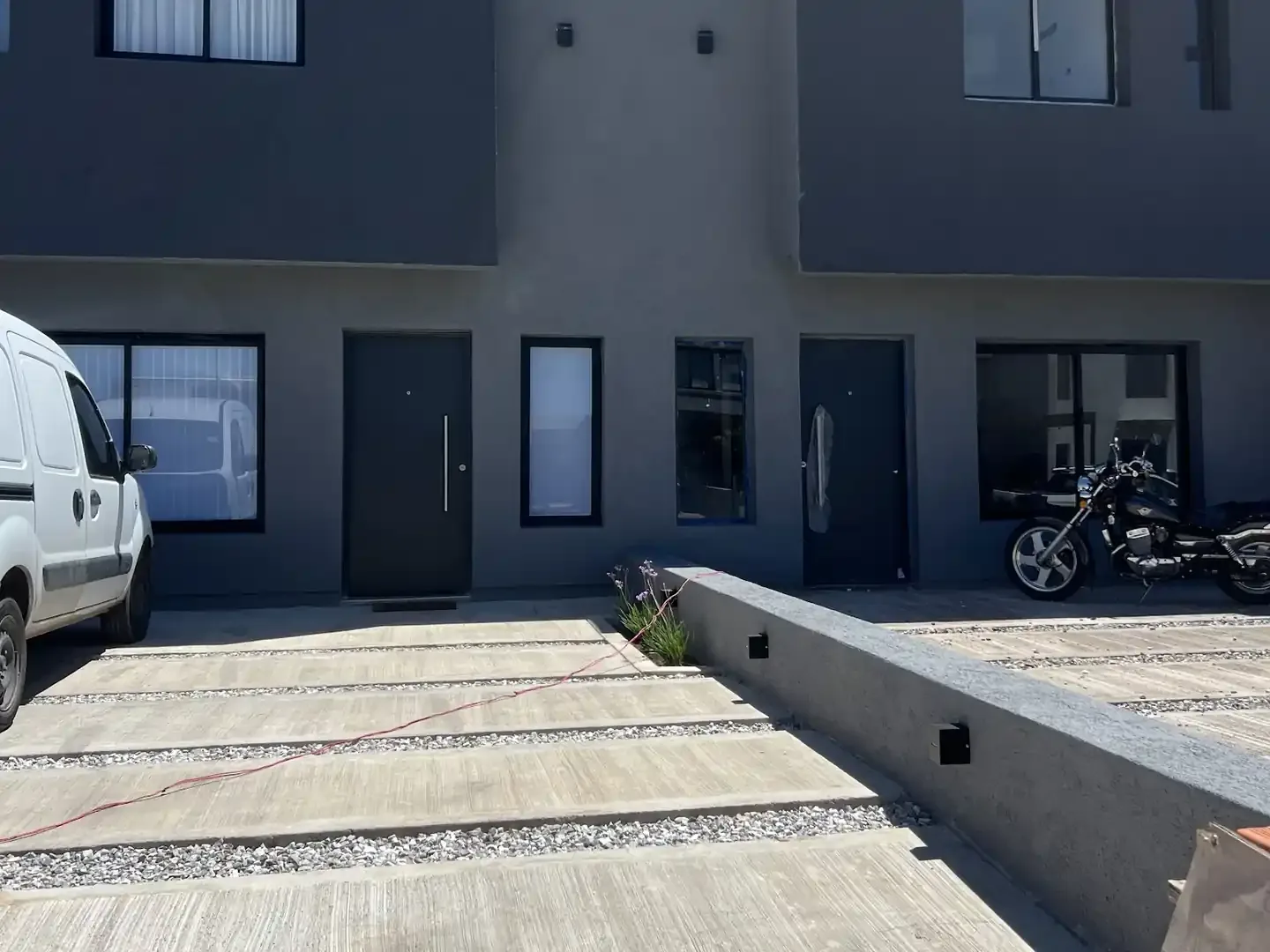 Fachada de los dúplex terminados